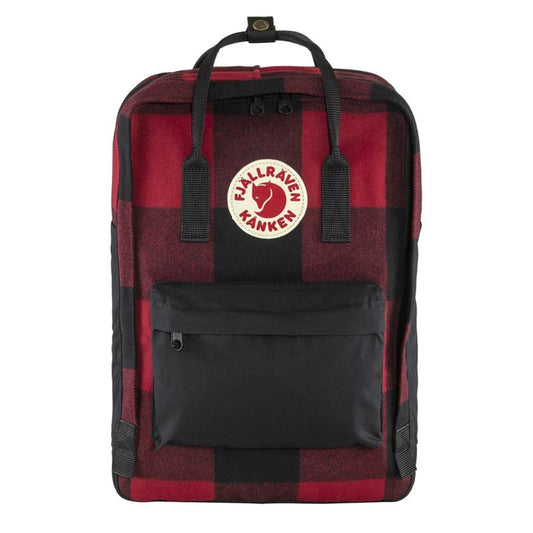 Fjallraven Kanken Re-Wool Laptop 15  Red / Black - The Sporting Lodge