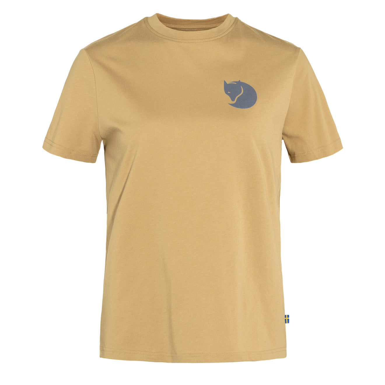 Fjallraven Womens Fox Boxy Logo Tee Dune Beige - The Sporting Lodge