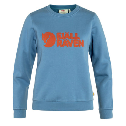 Fjallraven Womens Logo Sweater Dawn Blue / Terracotta Brown - The Sporting Lodge