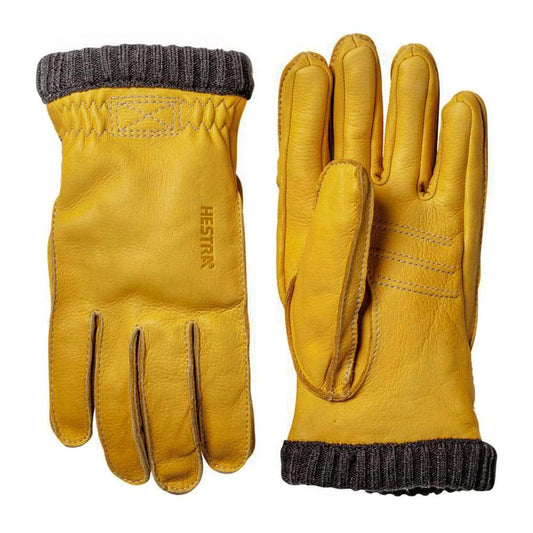 Hestra Deerskin Primaloft Rib Gloves Natural Yellow - The Sporting Lodge