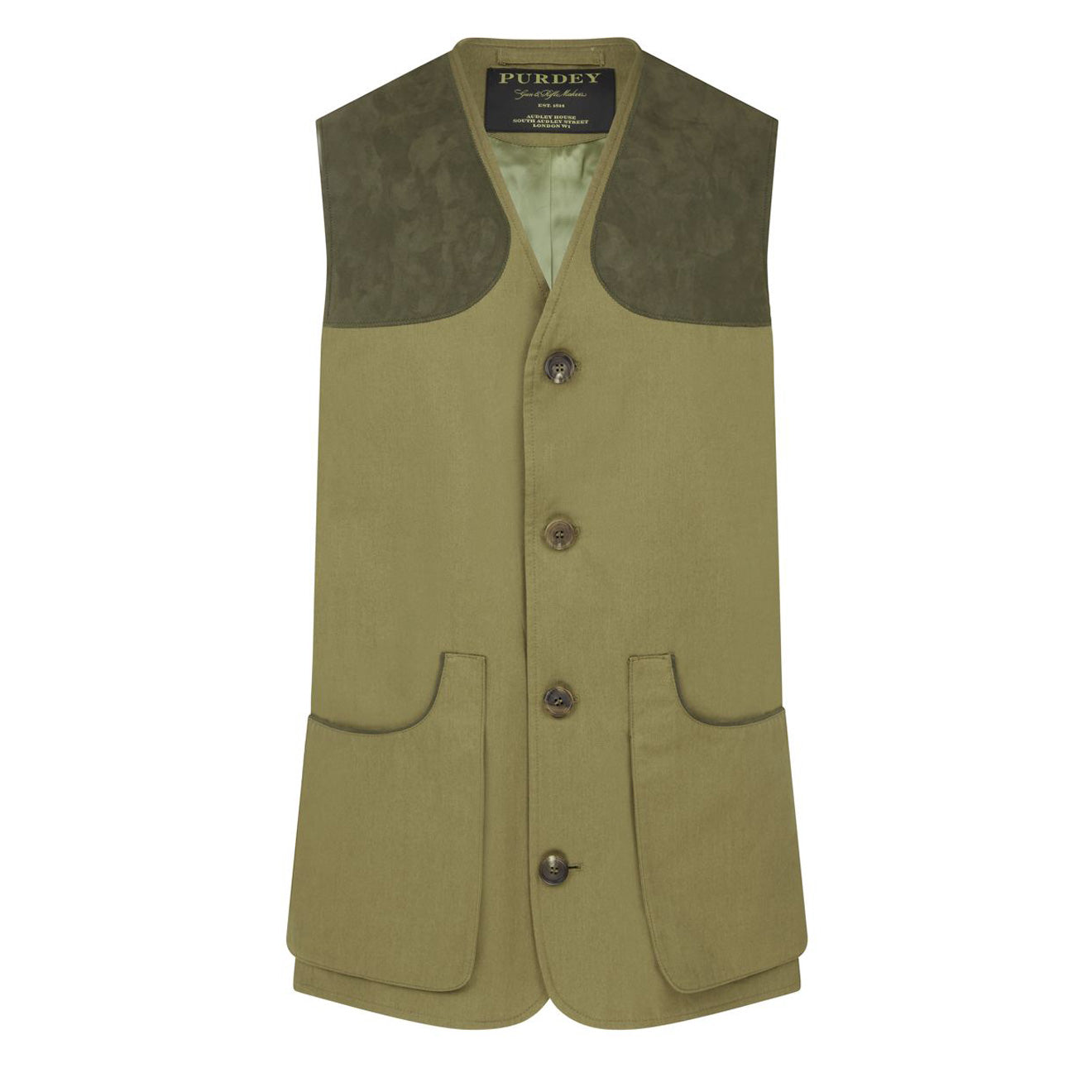 James Purdey Lightweight Shooting Vest Green - The Sporting Lodge