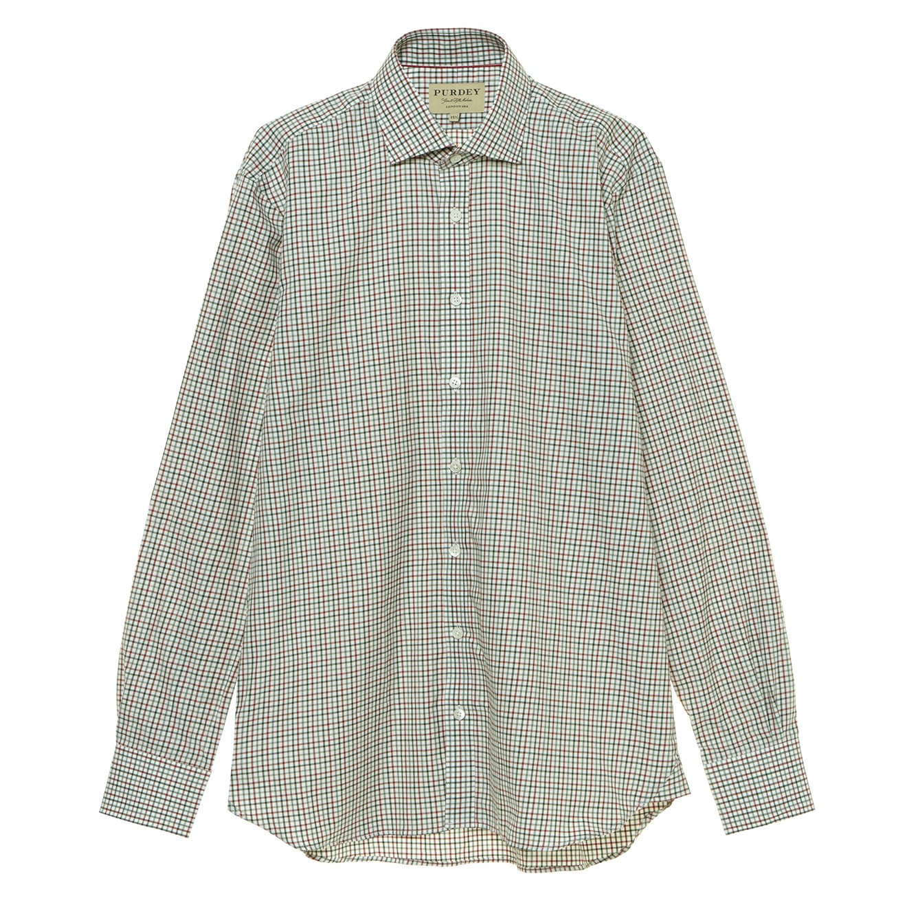 James Purdey McKenzie Check Shirt Sage Green - The Sporting Lodge