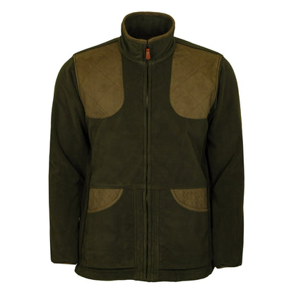 James Purdey Shetland Shooting Fleece Jacket Khaki Green - The Sporting Lodge