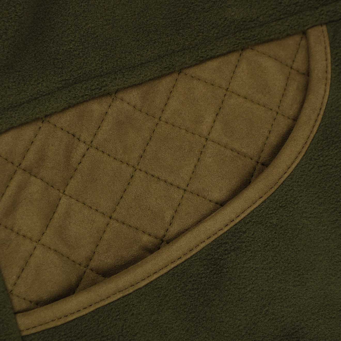 James Purdey Shetland Shooting Fleece Jacket Khaki Green - The Sporting Lodge