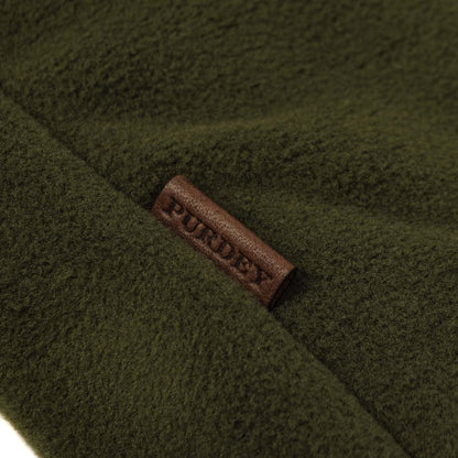 James Purdey Shetland Shooting Fleece Jacket Khaki Green - The Sporting Lodge