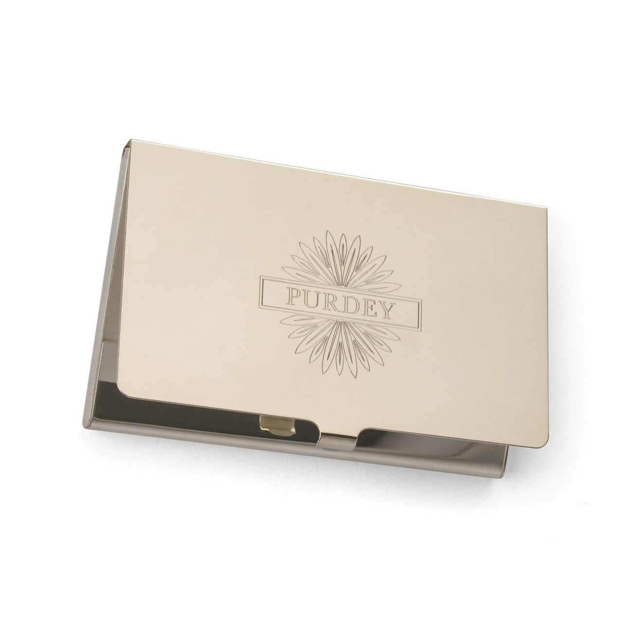 James Purdey Silver Plated Business Card Holder