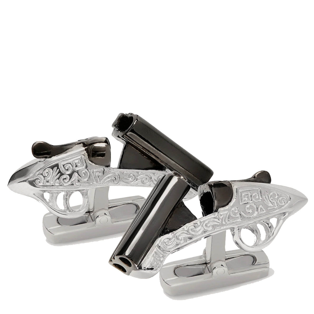 Sterling Silver Cufflinks Art Deco Clay Hunting Shooting on sale Shotgun gift R751