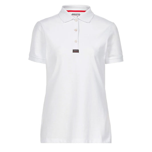 Musto Womens ESS Pique Polo White - The Sporting Lodge