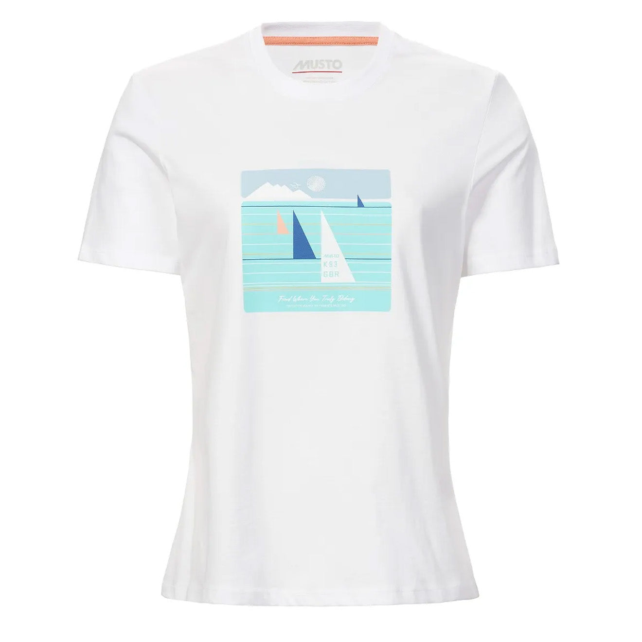 Musto Womens Marina Graphic S/S Tee White - The Sporting Lodge