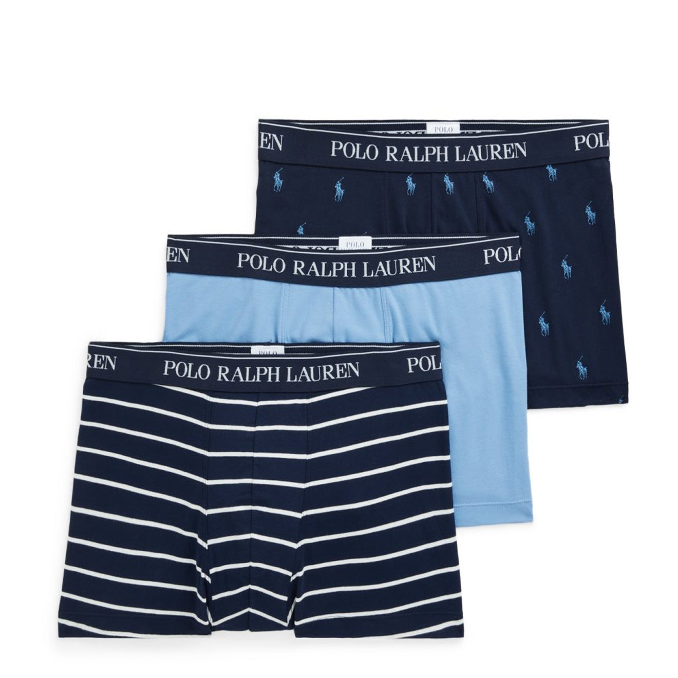 Polo Ralph Lauren Classic Trunk 3-Pack Navy AOPP/ Winter Sky / Navy Stripe - The Sporting Lodge