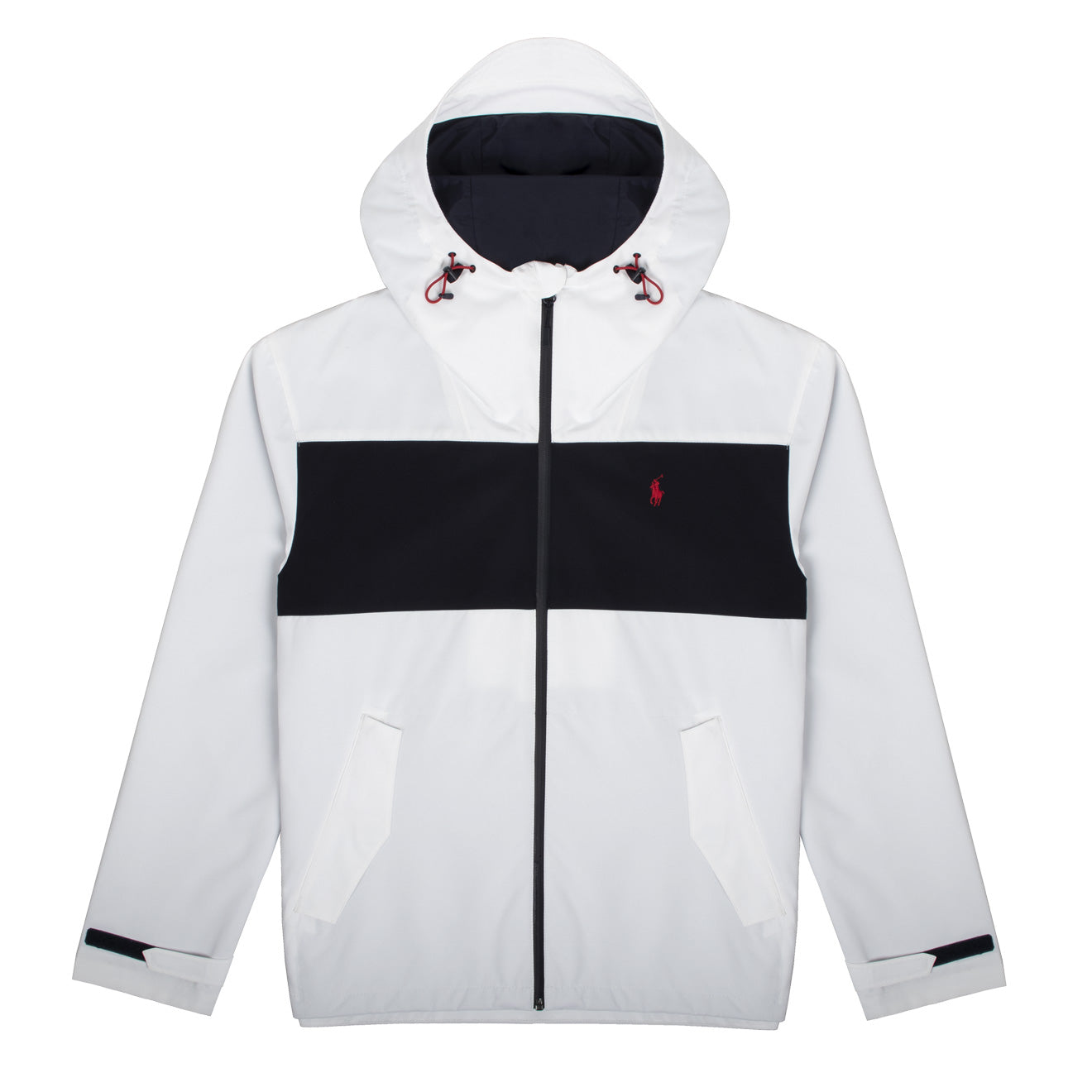 Polo Ralph Lauren Colour Blocked Hooded Jacket Pure White Multi