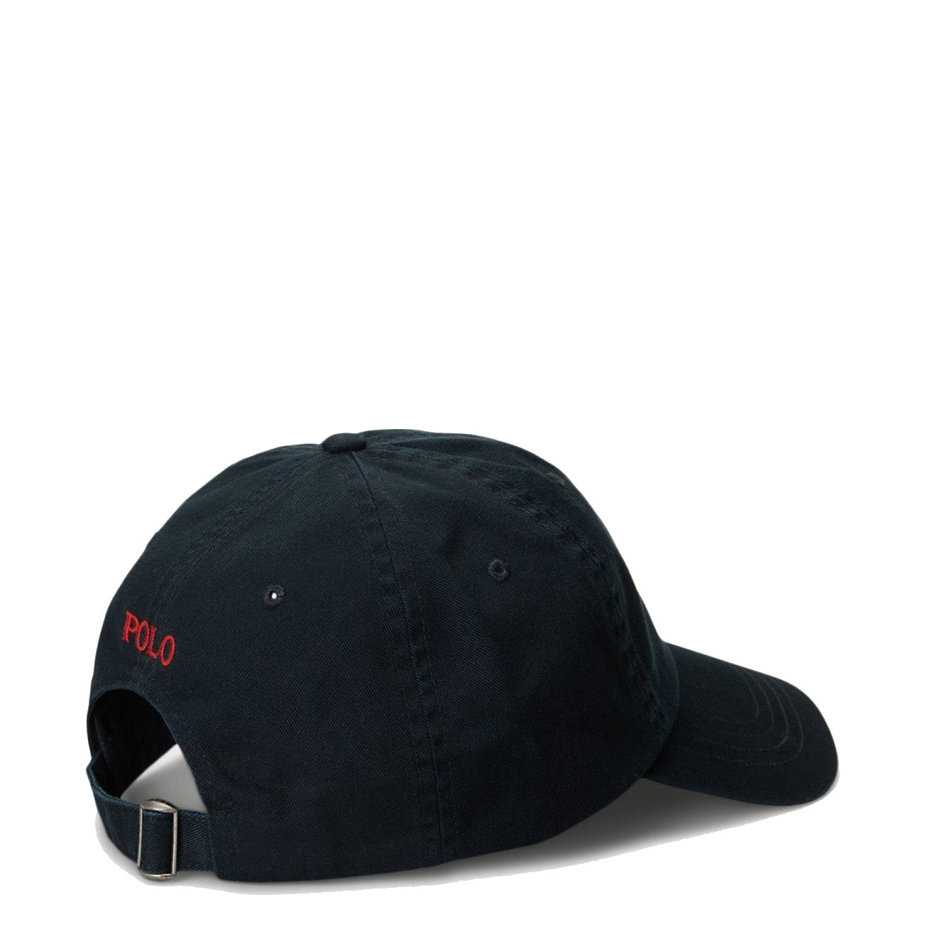 Polo Ralph Lauren Cotton Chino Baseball Cap Polo Black/ Rl 2000 Red - The Sporting Lodge