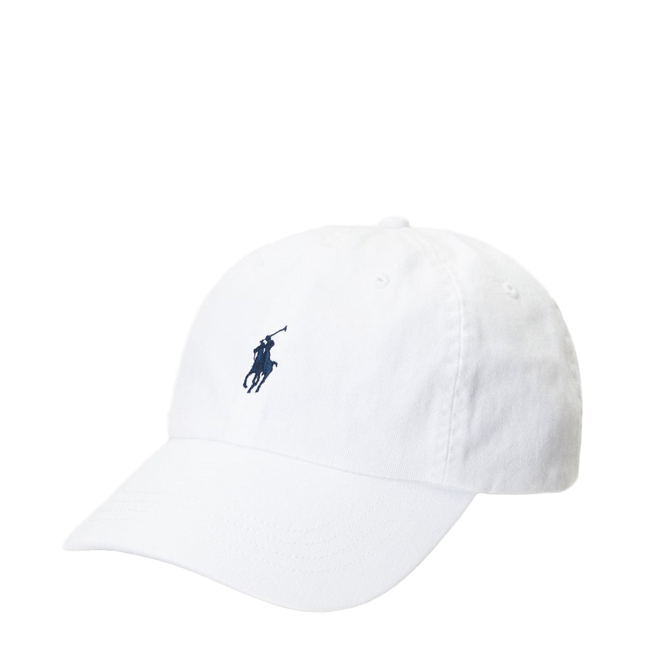 Polo Ralph Lauren Cotton Chino Baseball Cap White / Newport Navy - The Sporting Lodge