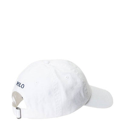 Polo Ralph Lauren Cotton Chino Baseball Cap White / Newport Navy - The Sporting Lodge