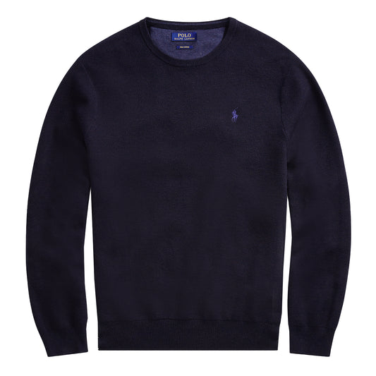 Polo Ralph Lauren Cotton Crewneck Sweat Navy Heather - The Sporting Lodge