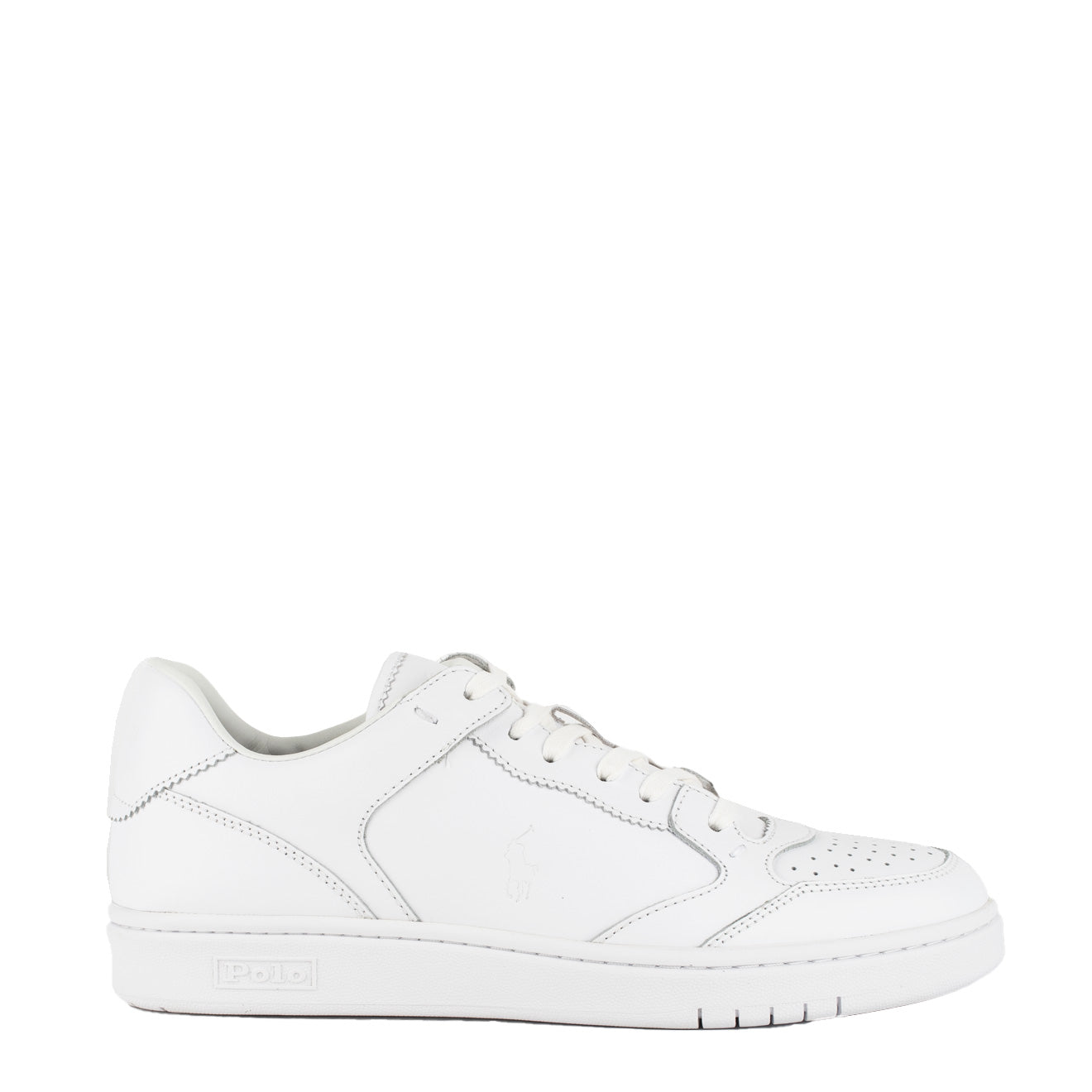 Ralph Lauren Court Lux Low Top Lace Trainer White - The Sporting Lodge