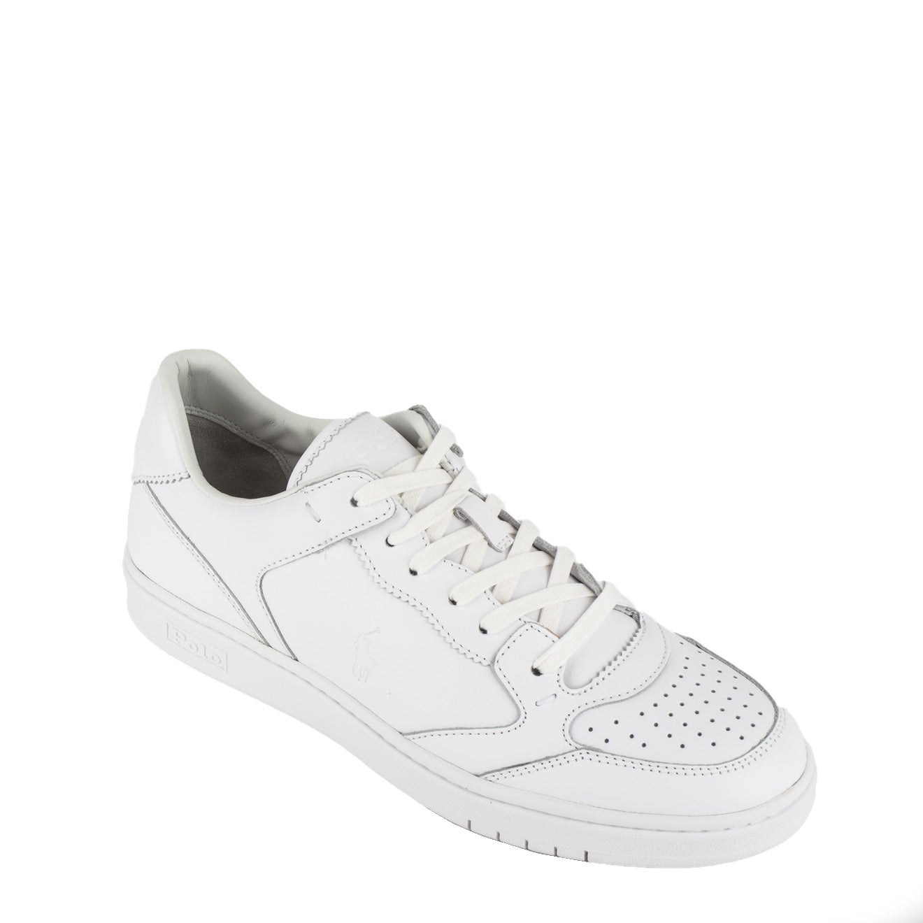 Ralph Lauren Court Lux Low Top Lace Trainer White The Sporting Lodge