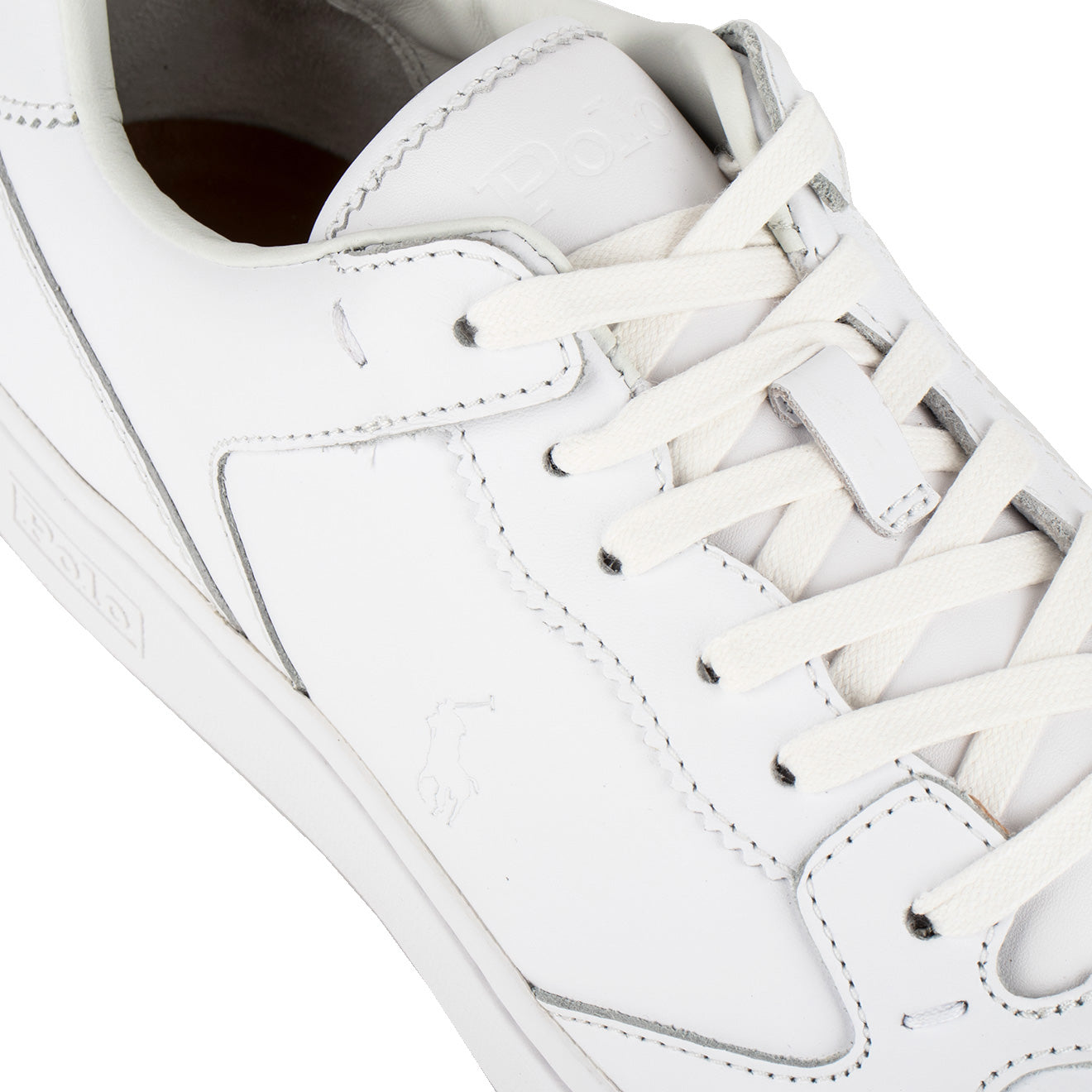 Polo ralph lauren white court 100 lux trainers online