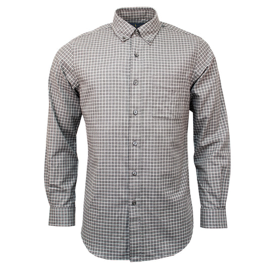 Polo Ralph Lauren Custom Fit Flannel Check Shirt Grey / White Multi - The Sporting Lodge