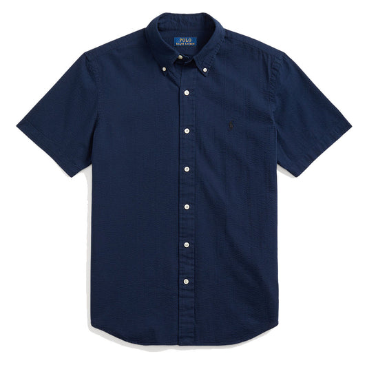 Polo Ralph Lauren Custom Fit Seersucker Shirt Astoria Navy - The Sporting Lodge