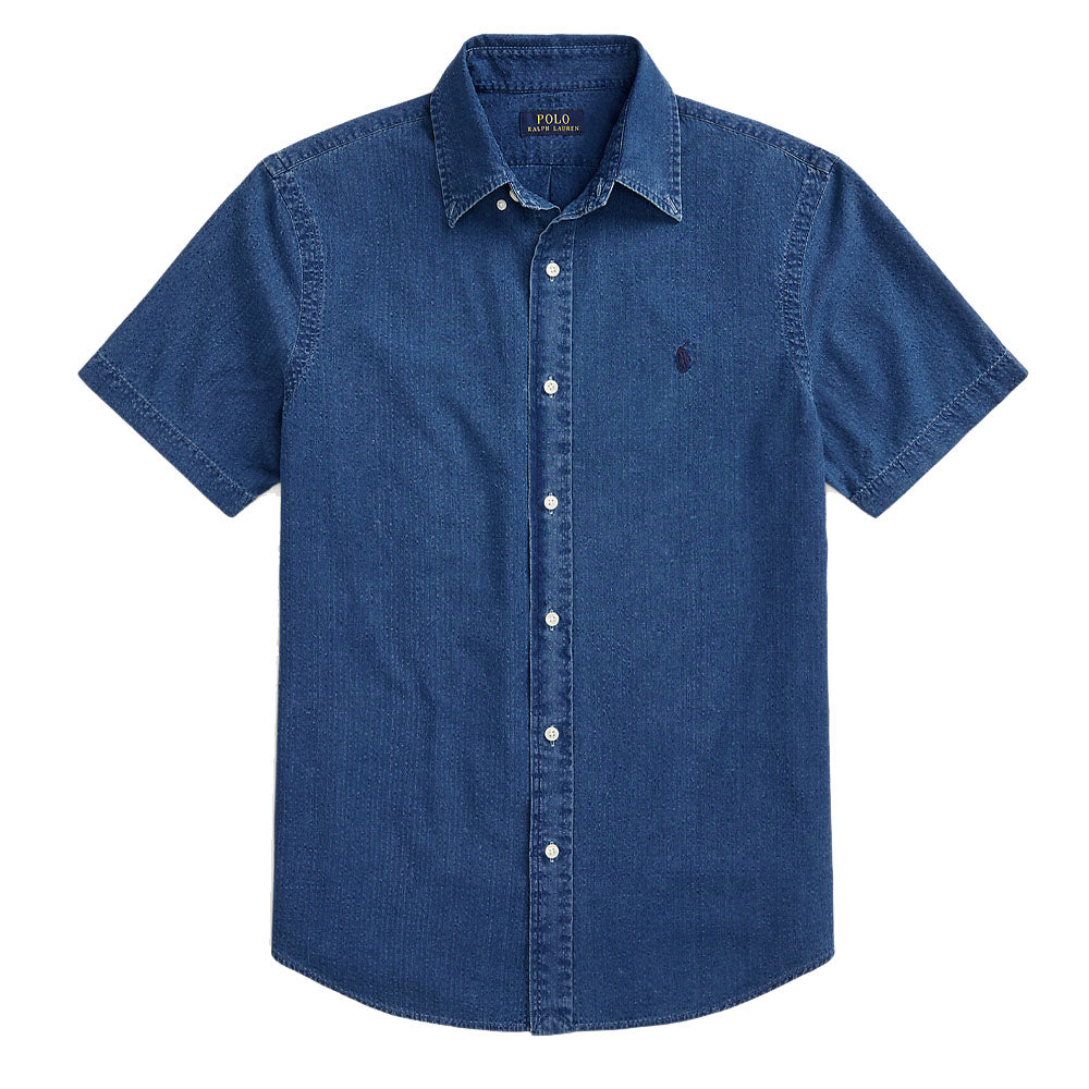 Polo Ralph Lauren Custom Fit Seersucker Shirt Dark Indigo - The Sporting Lodge