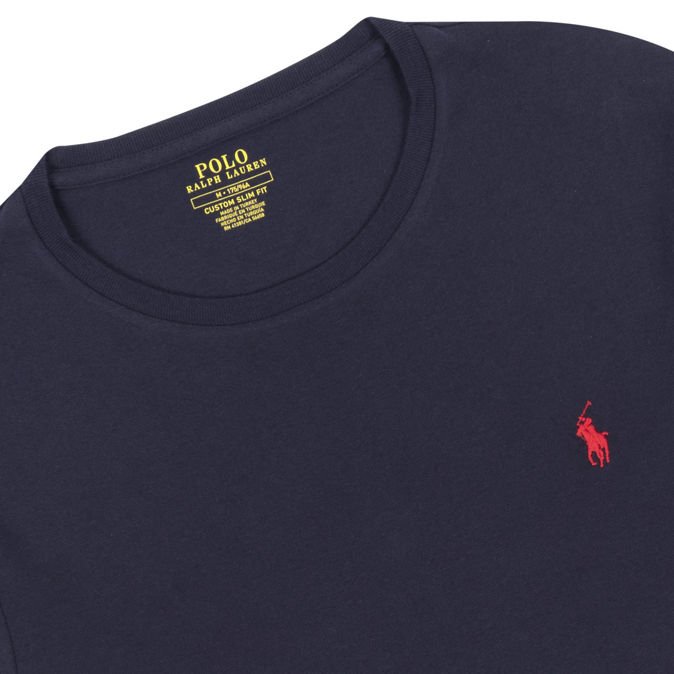 Polo Ralph Lauren Custom Slim Fit Cotton LS T Shirt Ink Navy