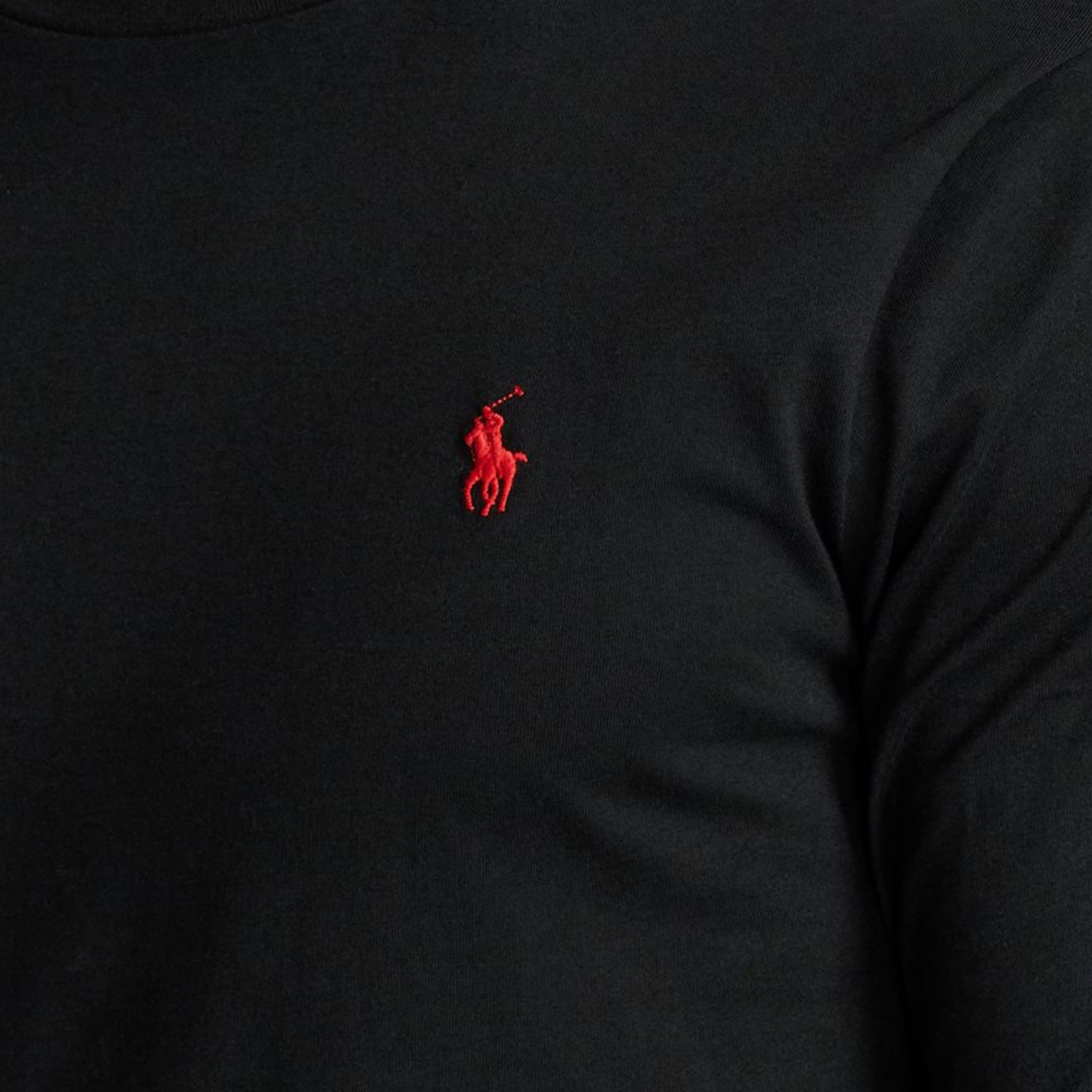 Polo Ralph Lauren Custom Slim Fit Cotton LS T-Shirt Polo Black - The Sporting Lodge