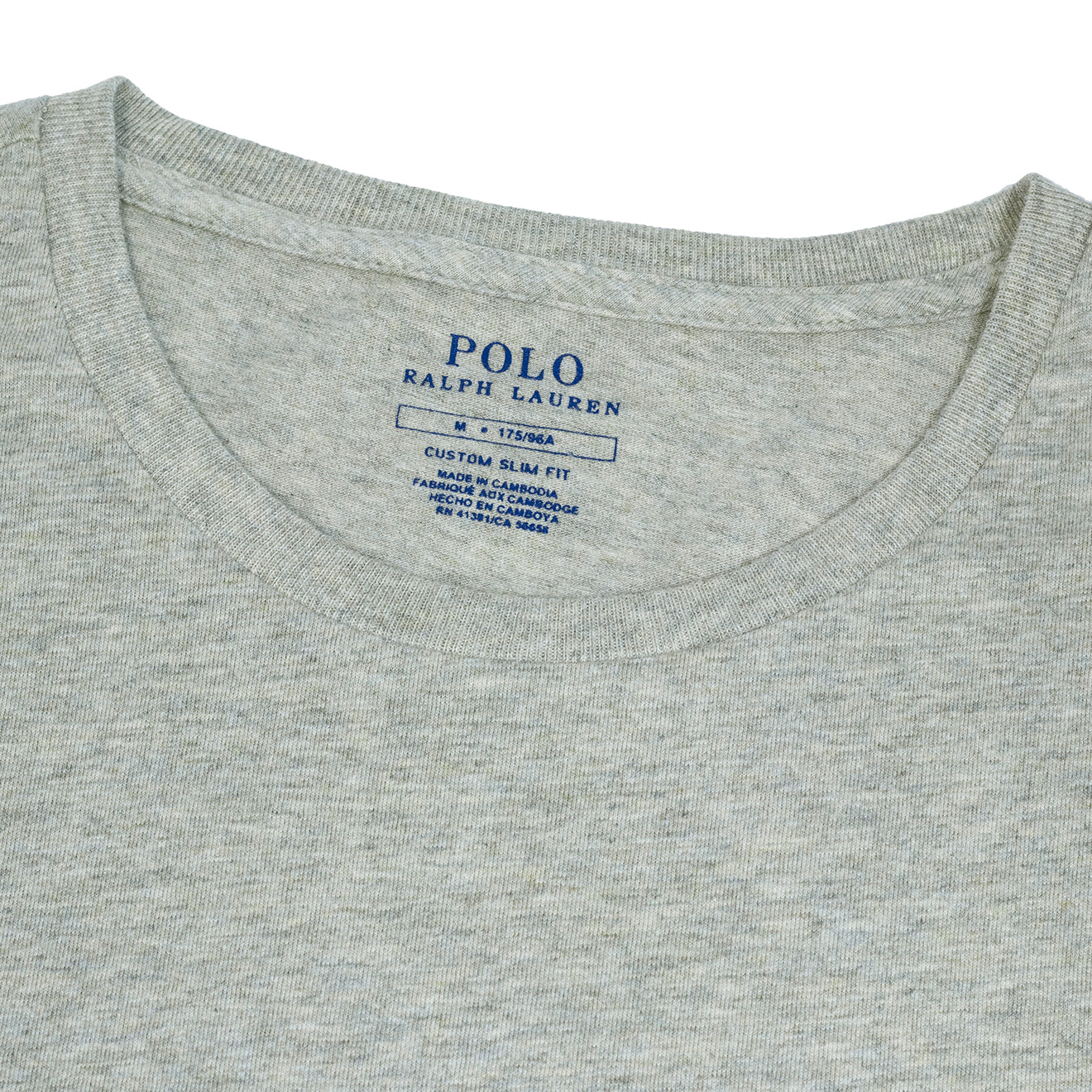 Polo Ralph Lauren Custom Slim Fit Cotton T-Shirt Grey - The Sporting Lodge