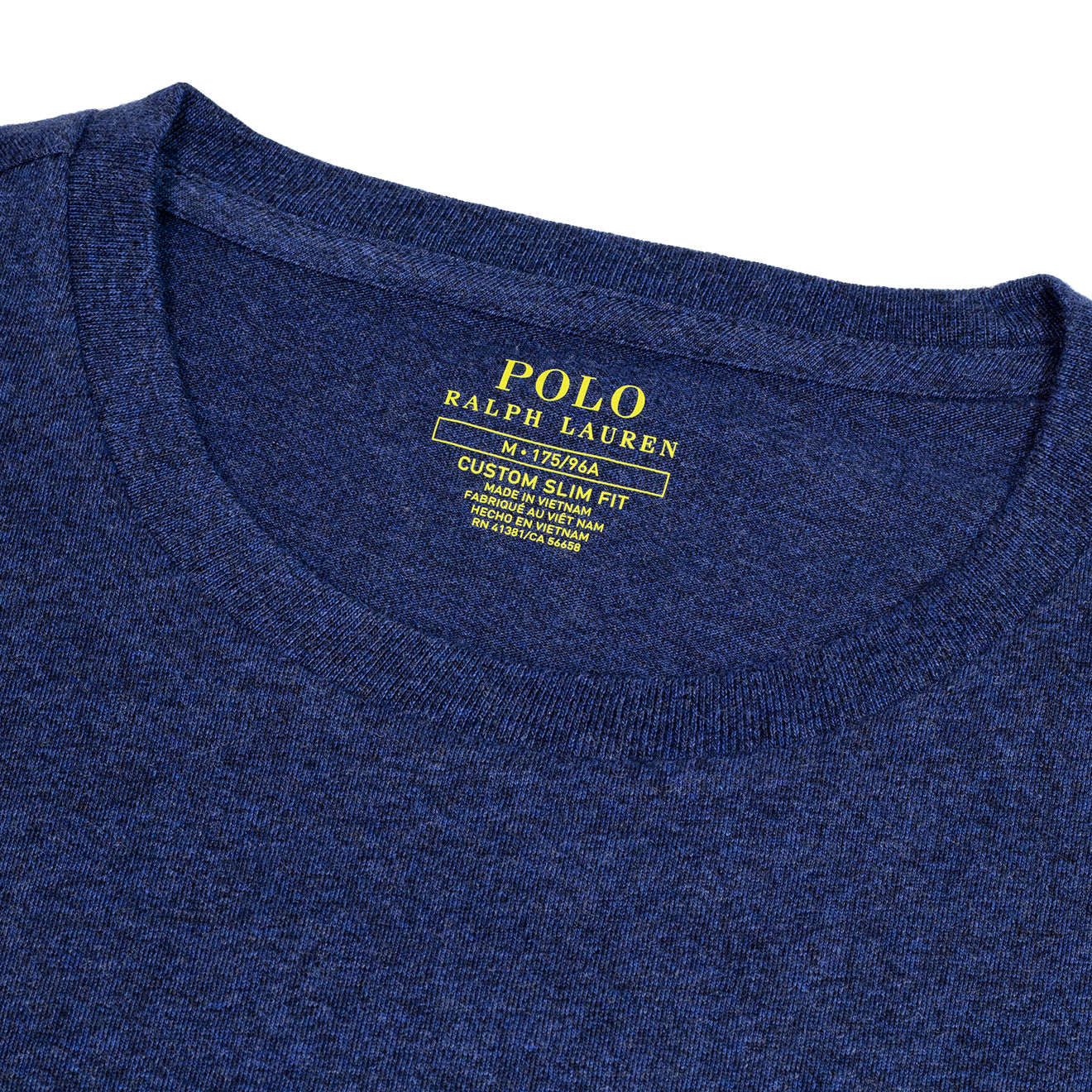 Polo Ralph Lauren Custom Slim Fit Cotton T-Shirt Monroe Blue Heather - The Sporting Lodge