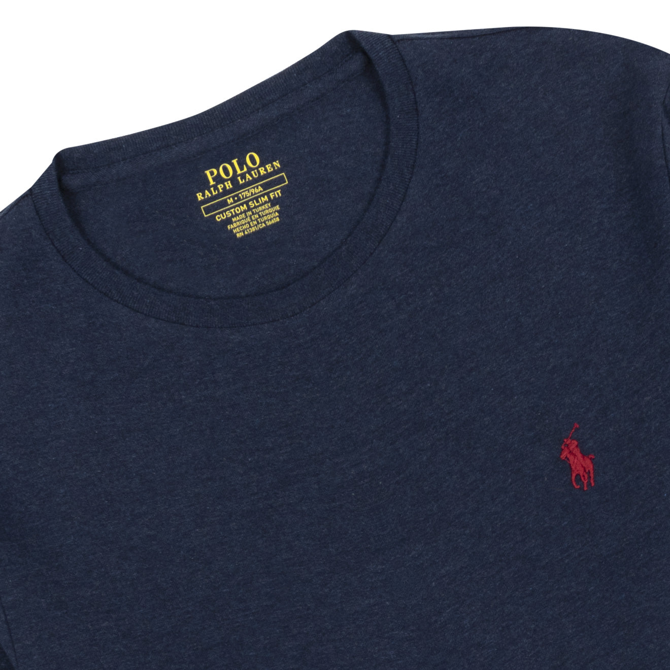 Polo Ralph Lauren Custom Slim Fit LS T Shirt Medieval Blue Heather The Sporting Lodge