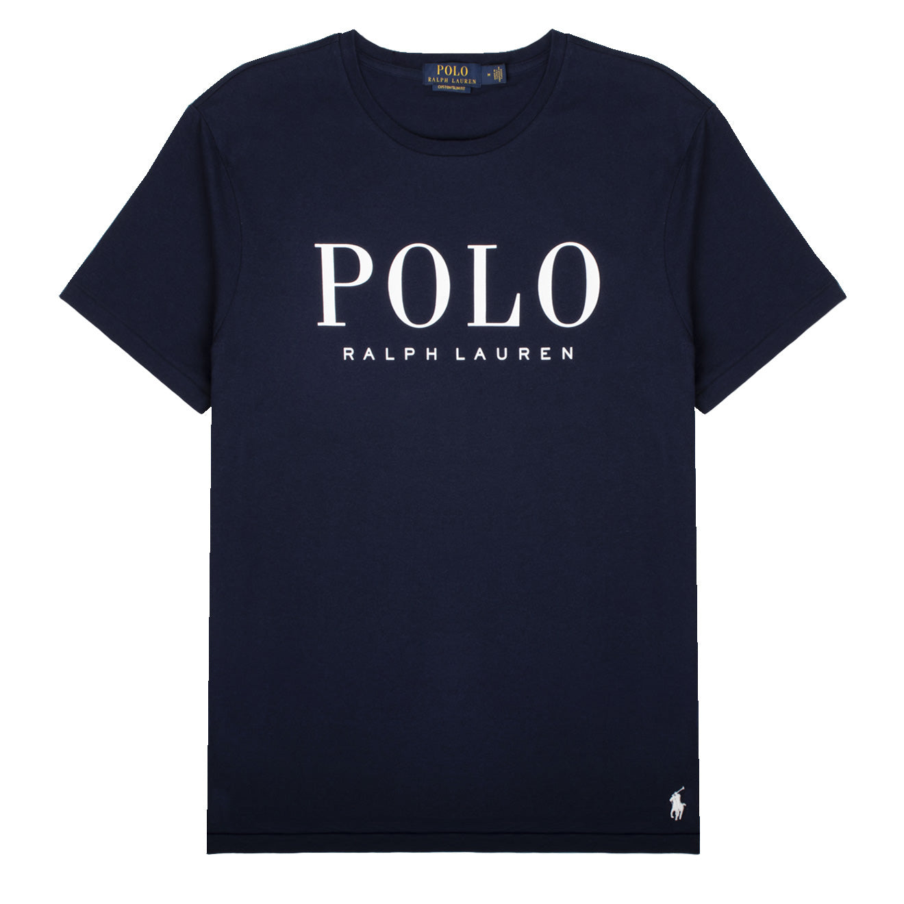 Polo Ralph Lauren Custom Slim Fit Logo Jersey T-Shirt Cruise Navy - The Sporting Lodge