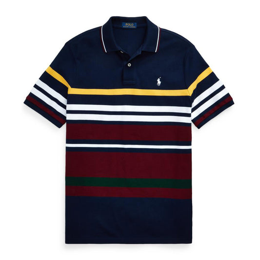 Polo Ralph Lauren Custom Slim Fit Mesh Polo Panel Navy - The Sporting Lodge