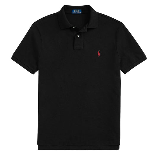 Polo Ralph Lauren Custom Slim Fit Mesh Polo Shirt Black - The Sporting Lodge