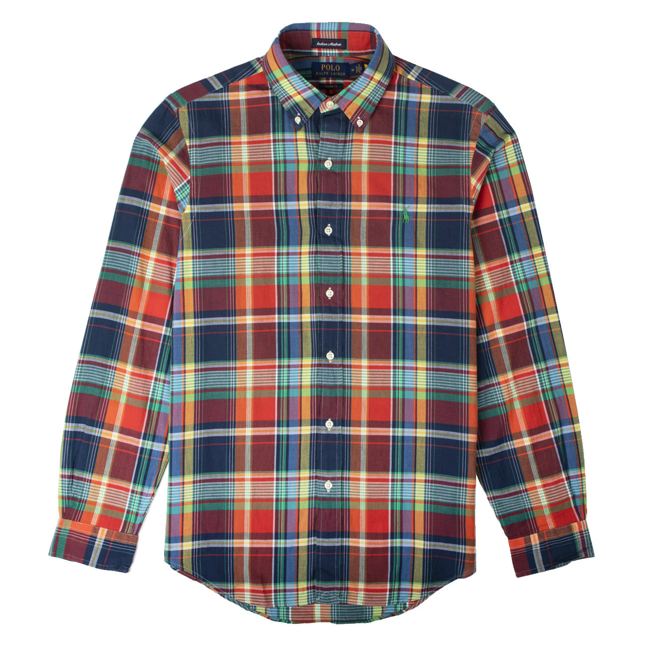 Polo Ralph Lauren L/S Custom Fit Check Shirt Blue / Red Multi - The Sporting Lodge