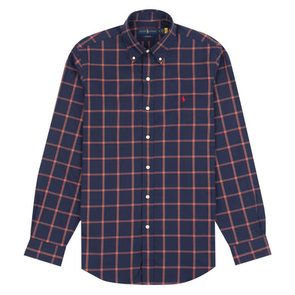 Polo Ralph Lauren Large Check Custom Fit Shirt Navy / Red - The Sporting Lodge