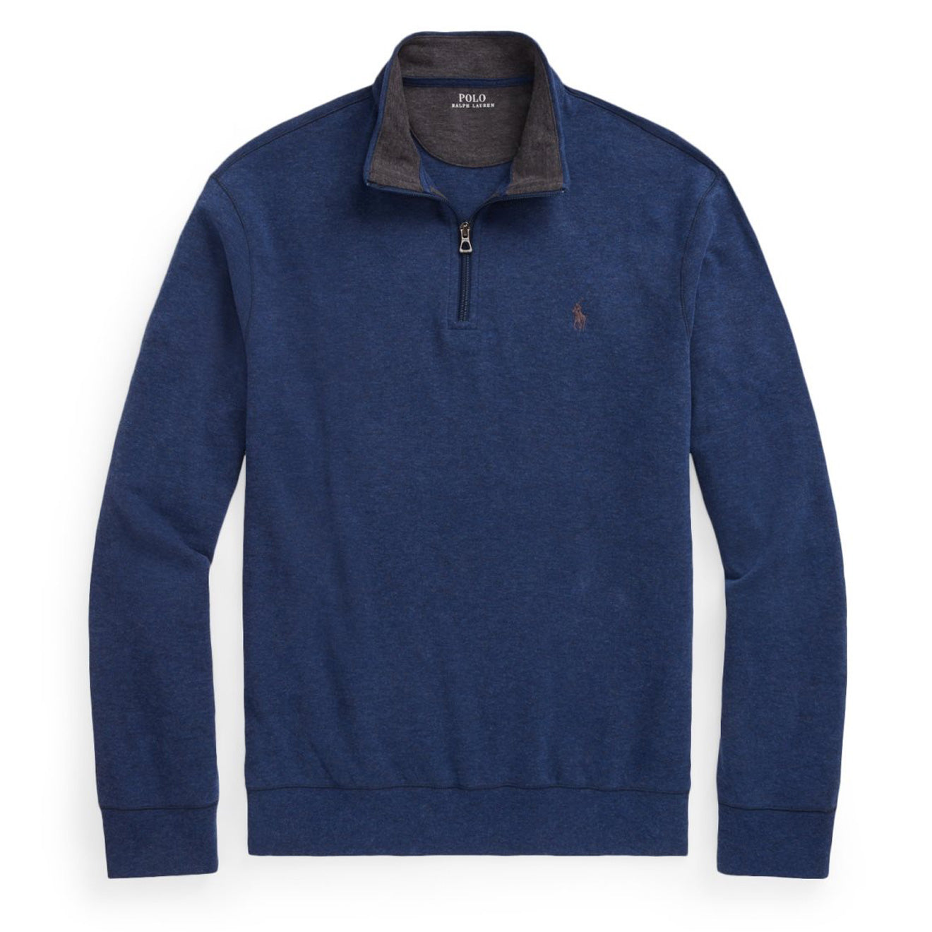 Polo Ralph Lauren Luxury Jersey Quarter Zip Pullover Spring Navy Heather The Sporting Lodge