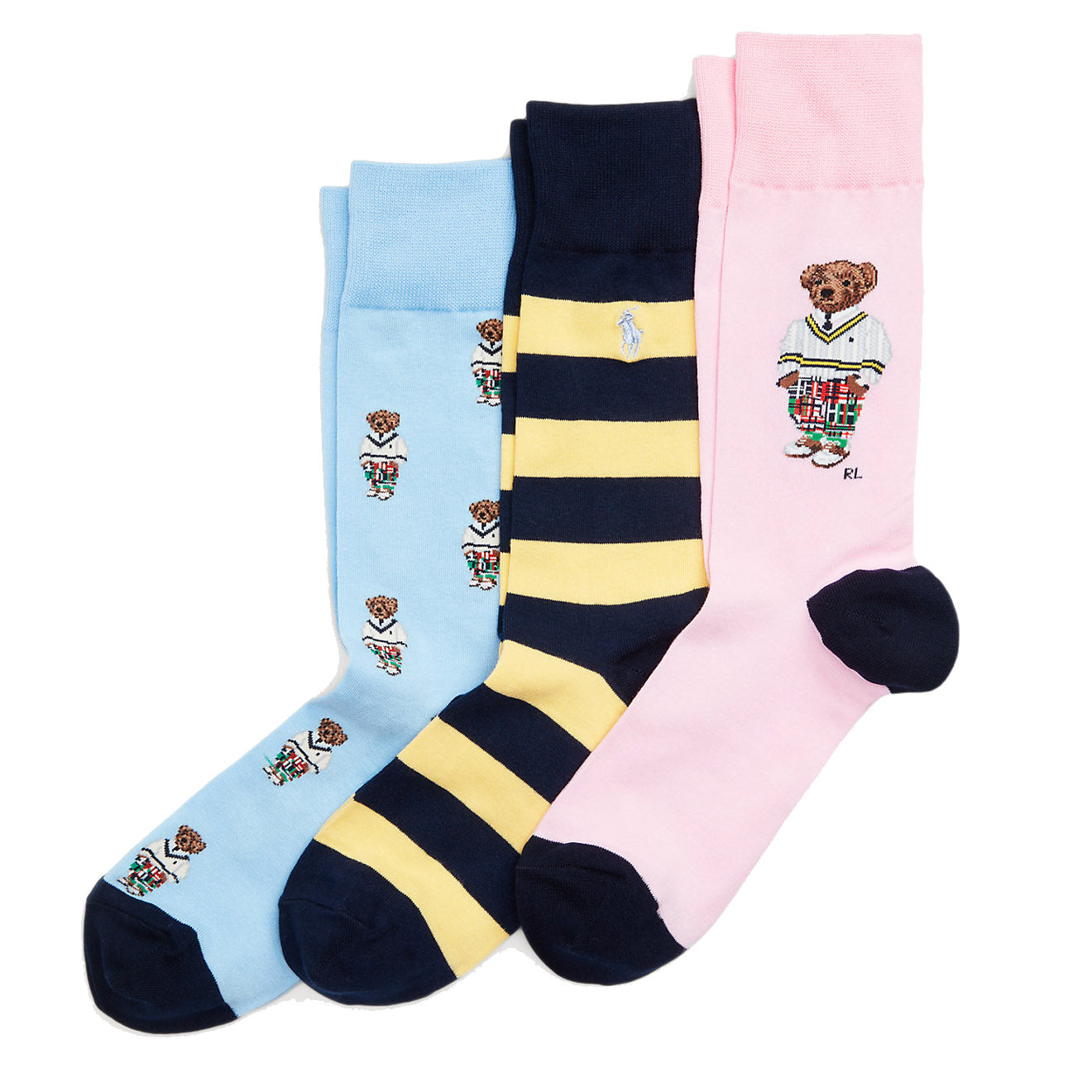 Polo Ralph Lauren Polo Bear 3 Sock Gift Set Gb Tossed Bear