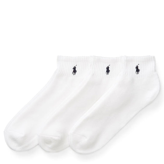 Polo Ralph Lauren Quarter Sock 3-Pack White - The Sporting Lodge