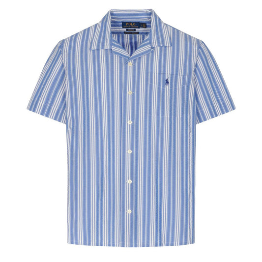 Polo Ralph Lauren Stripe Camp Shirt Blue / White - The Sporting Lodge