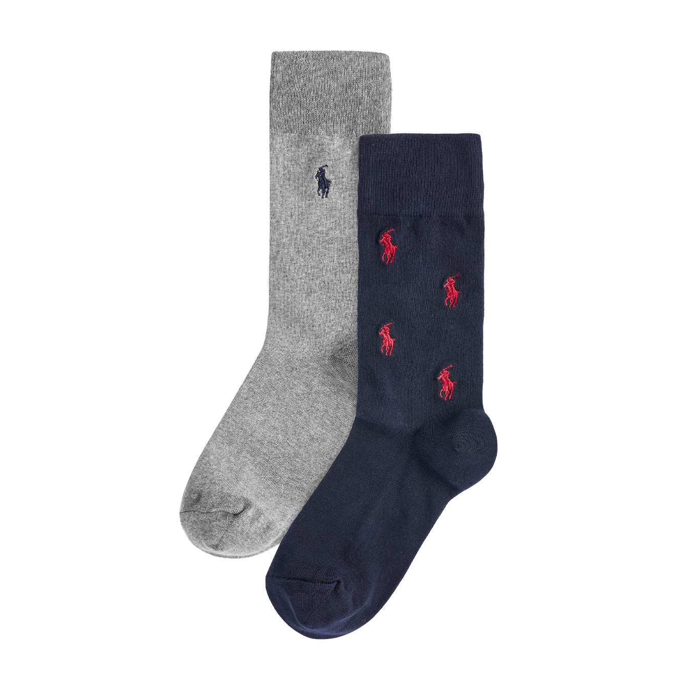 Polo Ralph Lauren All Over Pony 2-Pack Socks Navy / Grey - The Sporting Lodge