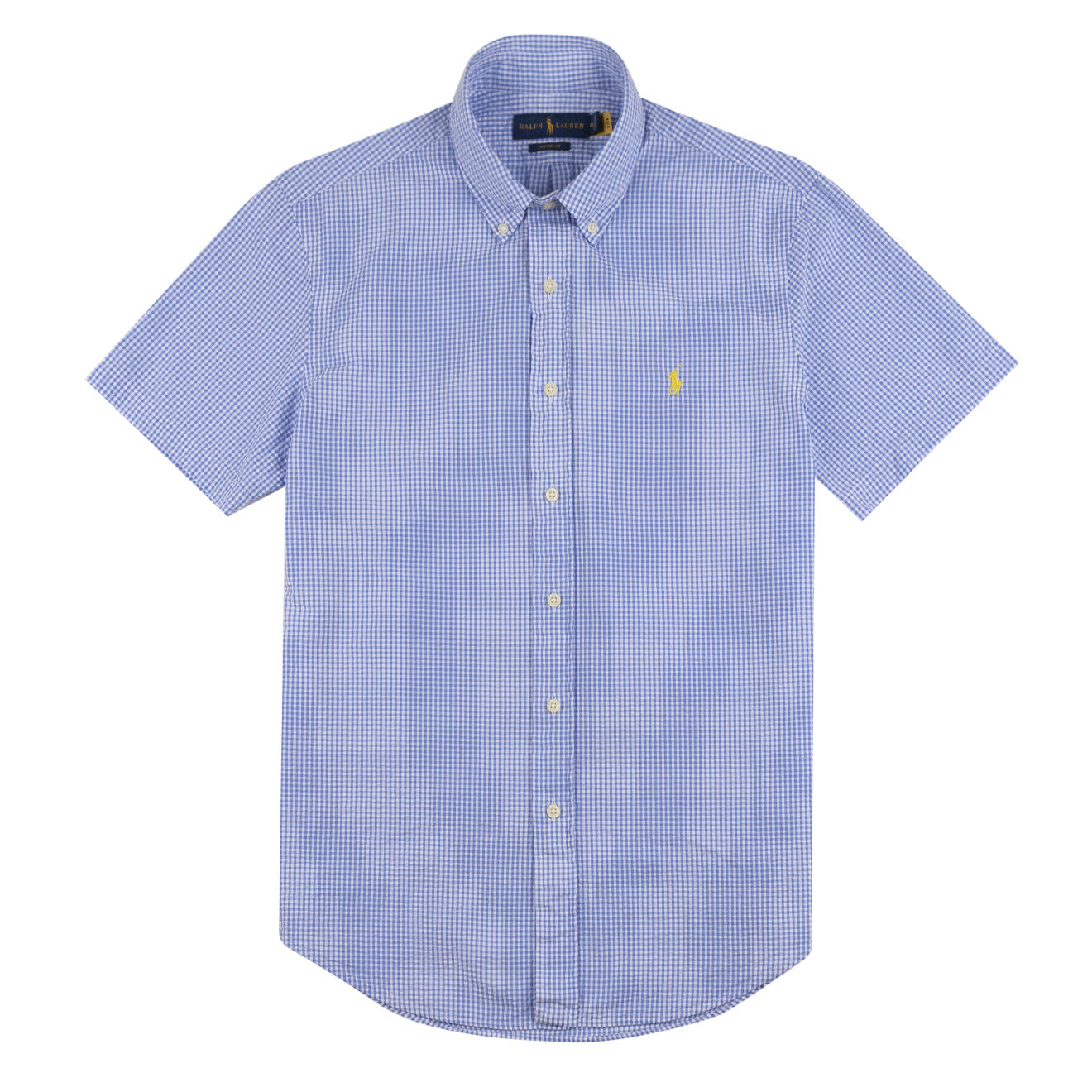 Polo Ralph Lauren Searsucker Check S/S Shirt Light Blue / White - The Sporting Lodge