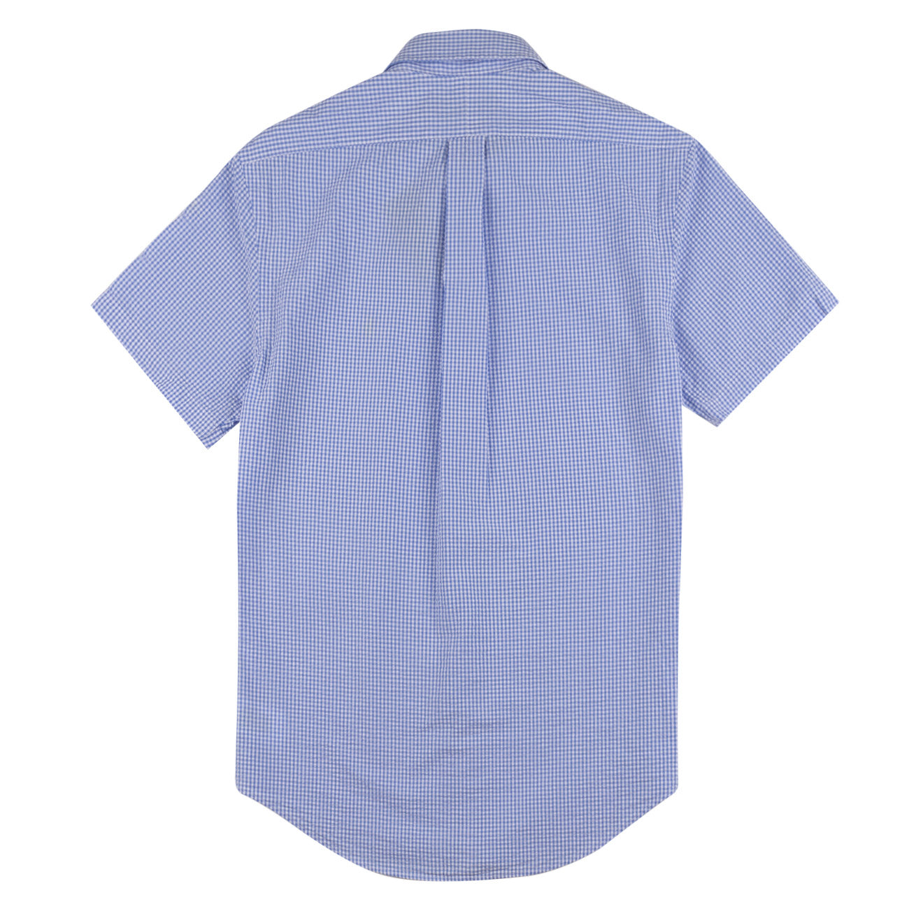 Polo Ralph Lauren Searsucker Check S/S Shirt Light Blue / White - The Sporting Lodge