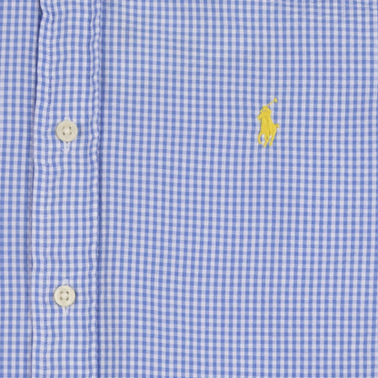 Polo Ralph Lauren Searsucker Check S/S Shirt Light Blue / White - The Sporting Lodge