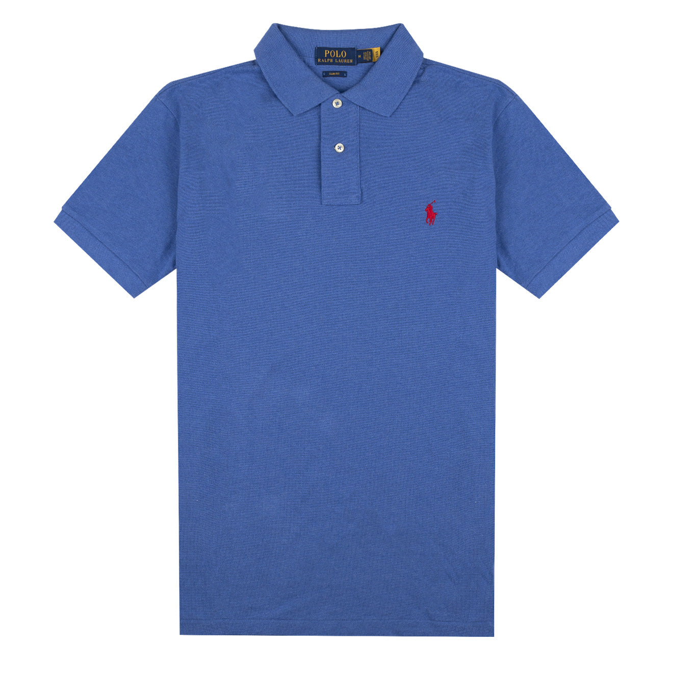 Polo Ralph Lauren Slim Fit Mesh Polo Shirt Dockside Blue Heather - The Sporting Lodge