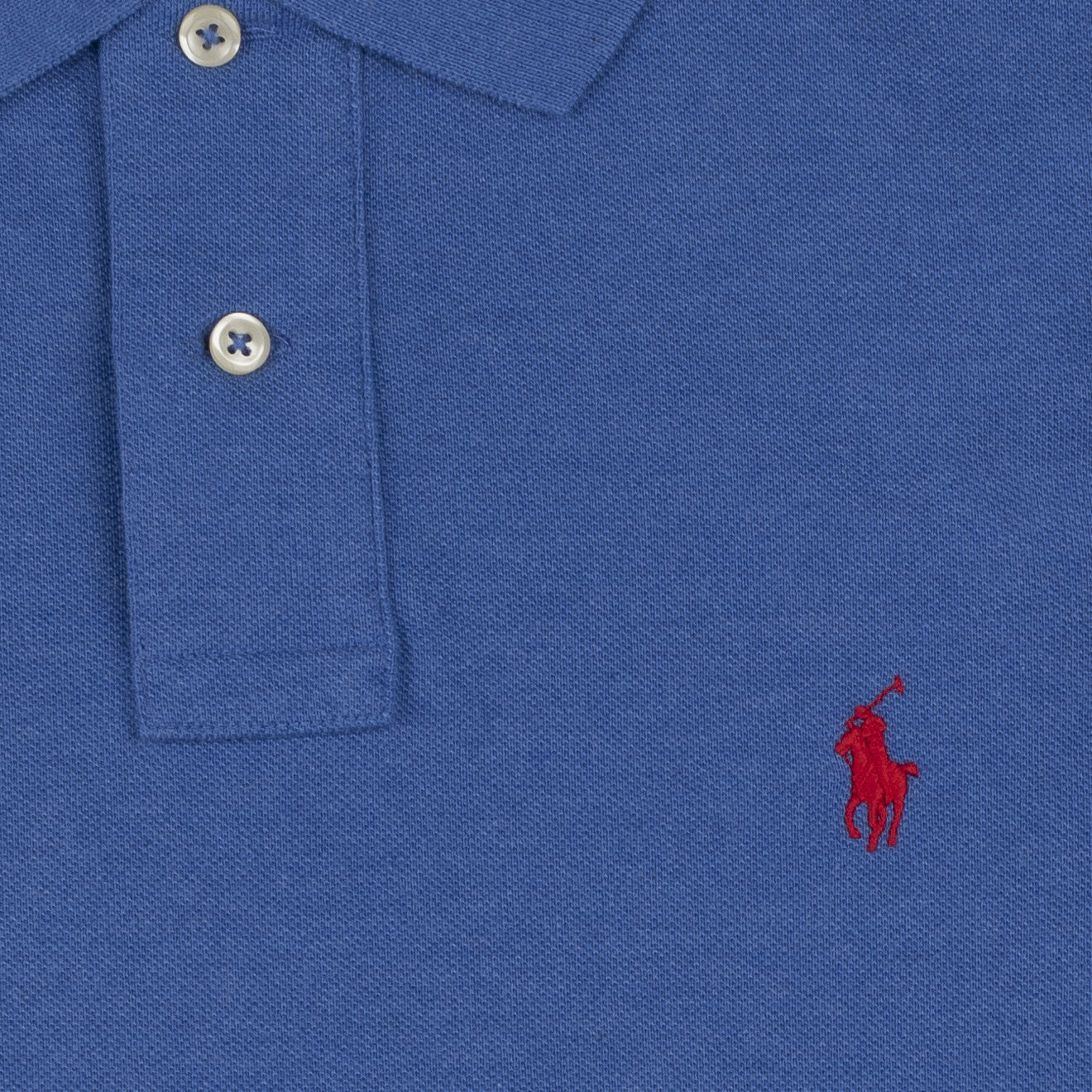 Polo Ralph Lauren Slim Fit Mesh Polo Shirt Dockside Blue Heather - The Sporting Lodge