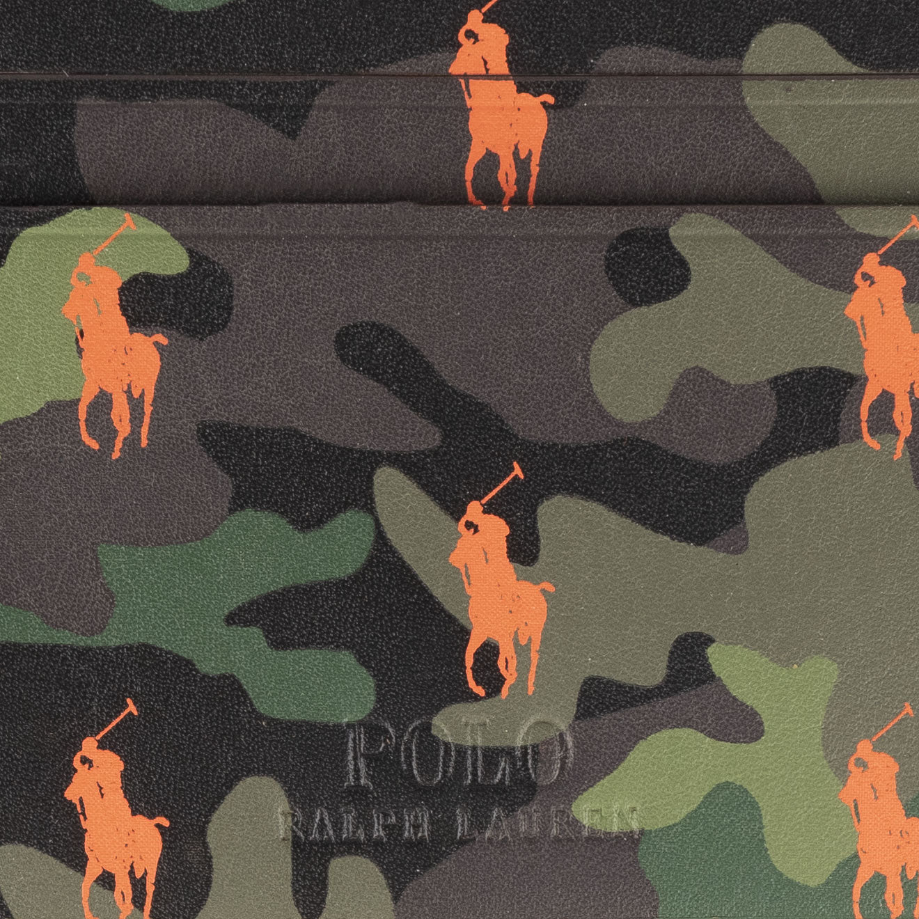 Polo Ralph Lauren Small Leather PP Card Case Camo / Brown - The Sporting Lodge