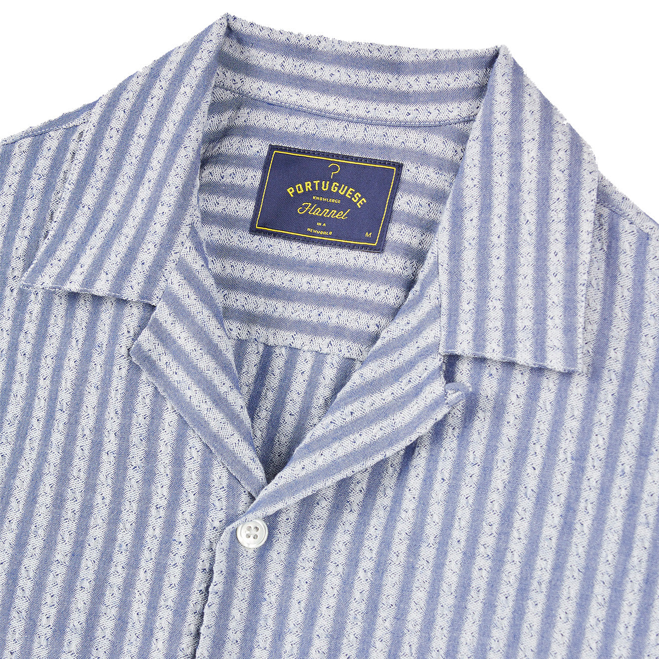 Portuguese Flannel Shirt Jacquard Chambray - The Sporting Lodge