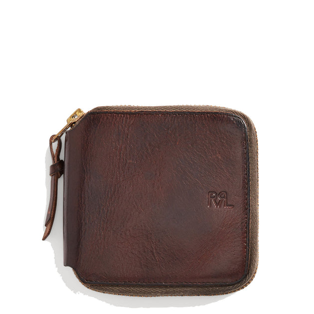 Ralph lauren wallet brown best sale