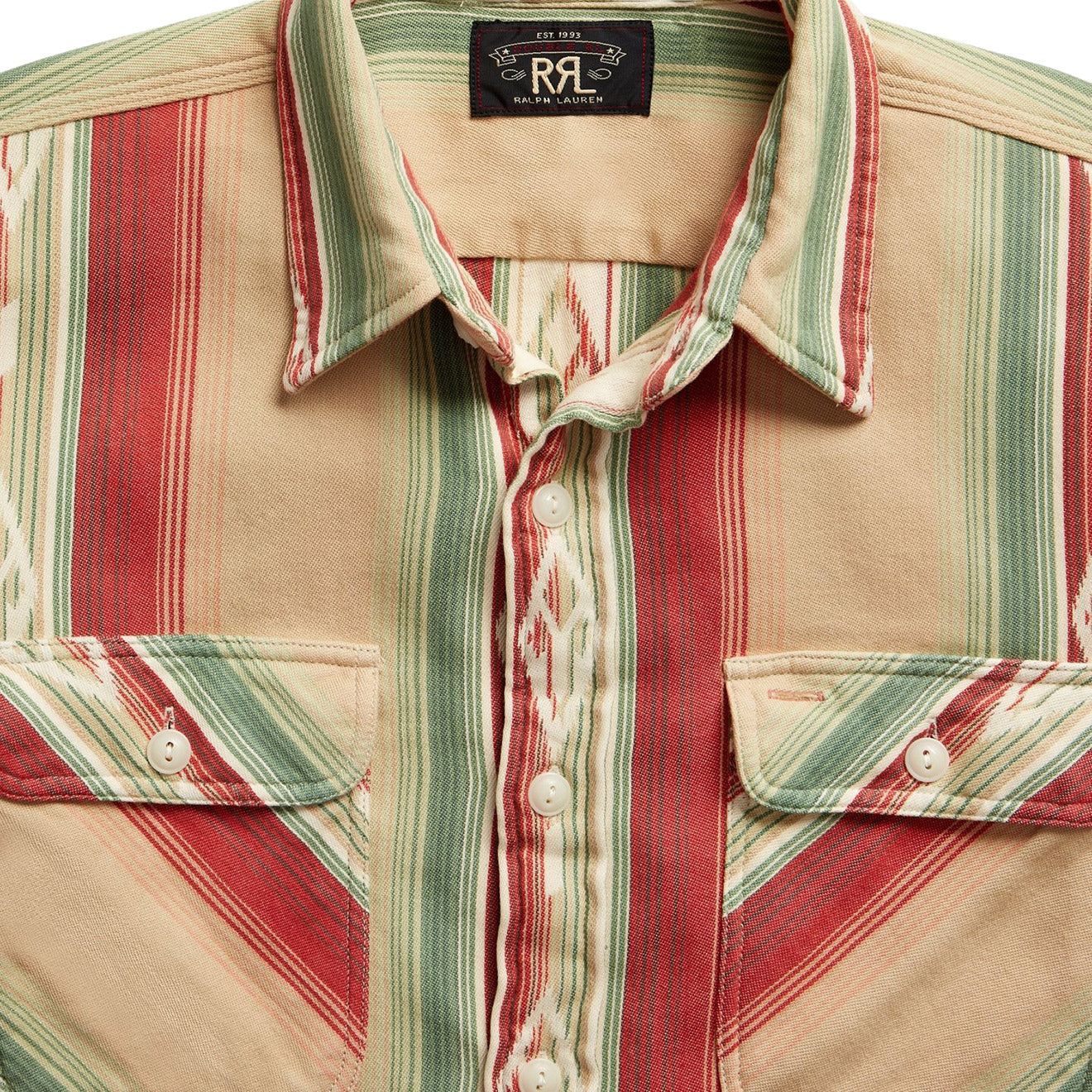 RRL by Ralph Lauren Southwestern Jacquard Workshirt RI-494 Tan / Multi