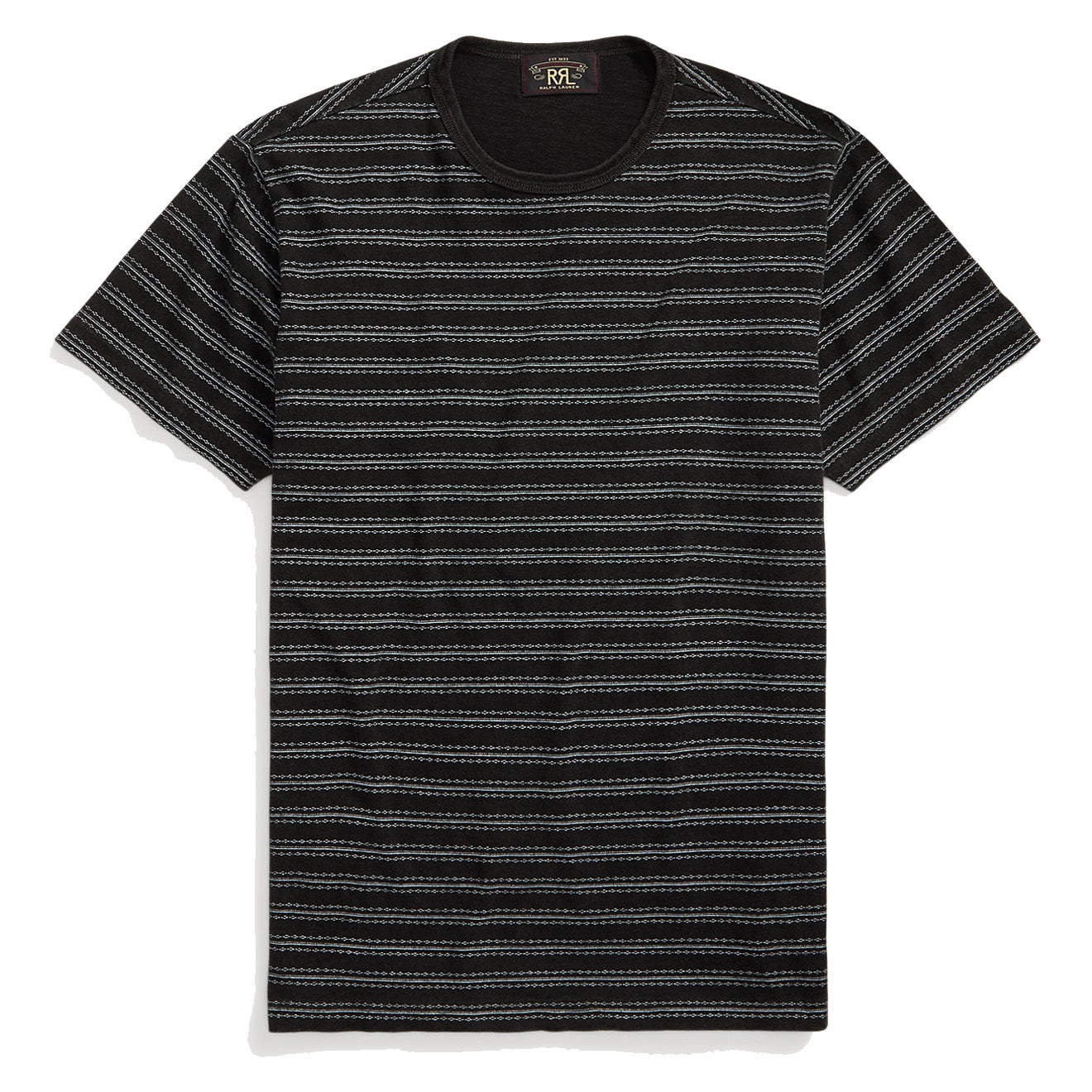 RRL by Ralph Lauren Indigo Striped Jersey T-Shirt Black Multi